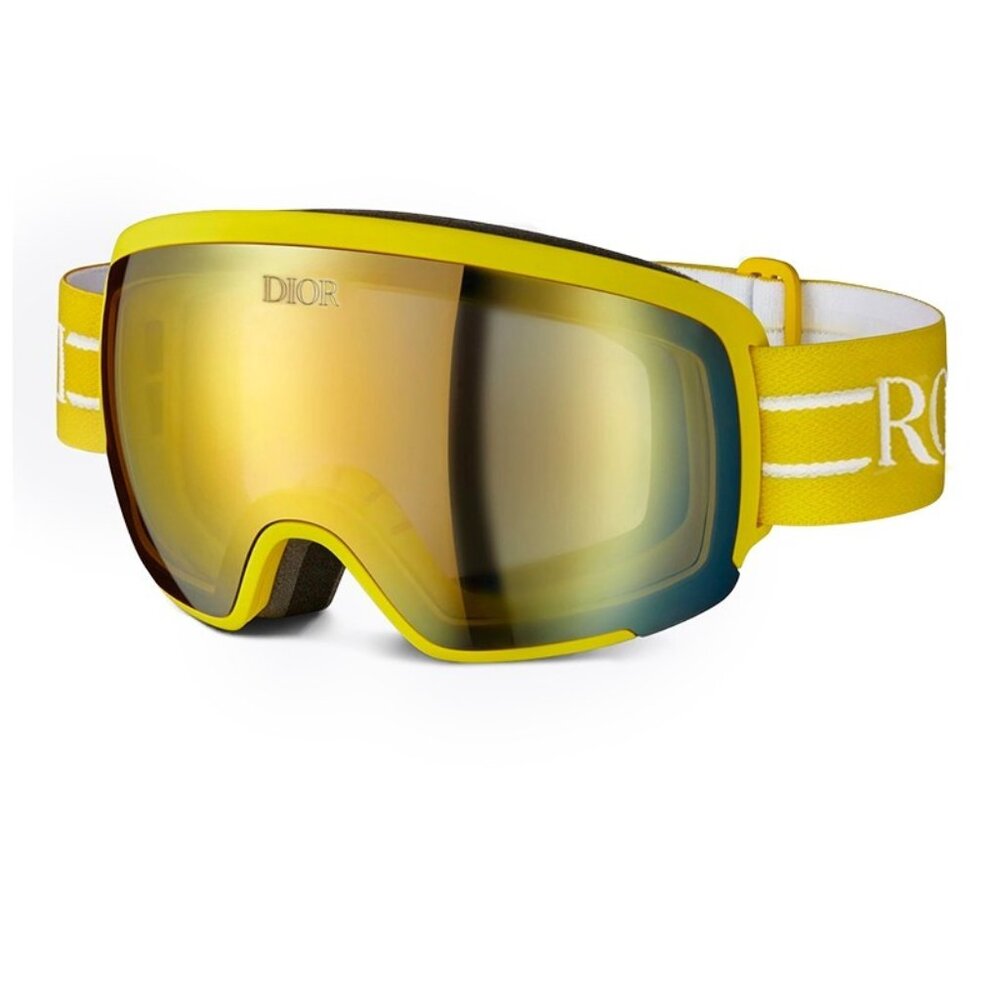 Dior Yellow  Mirrored Ski Goggles Unisex ( Check The Gloves In My Listings)
